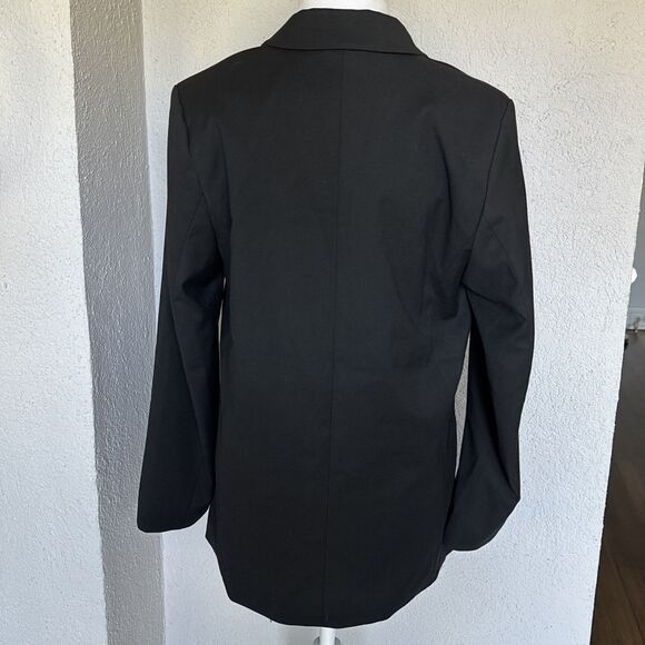 NWT H&M Women’s Black Single Button Long Blazer Size Small - Picture 3 of 9